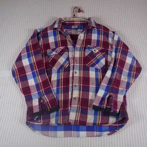 Vintage Five Brother Men's Heavyweight Flannel Button Up Shirt Size: XL